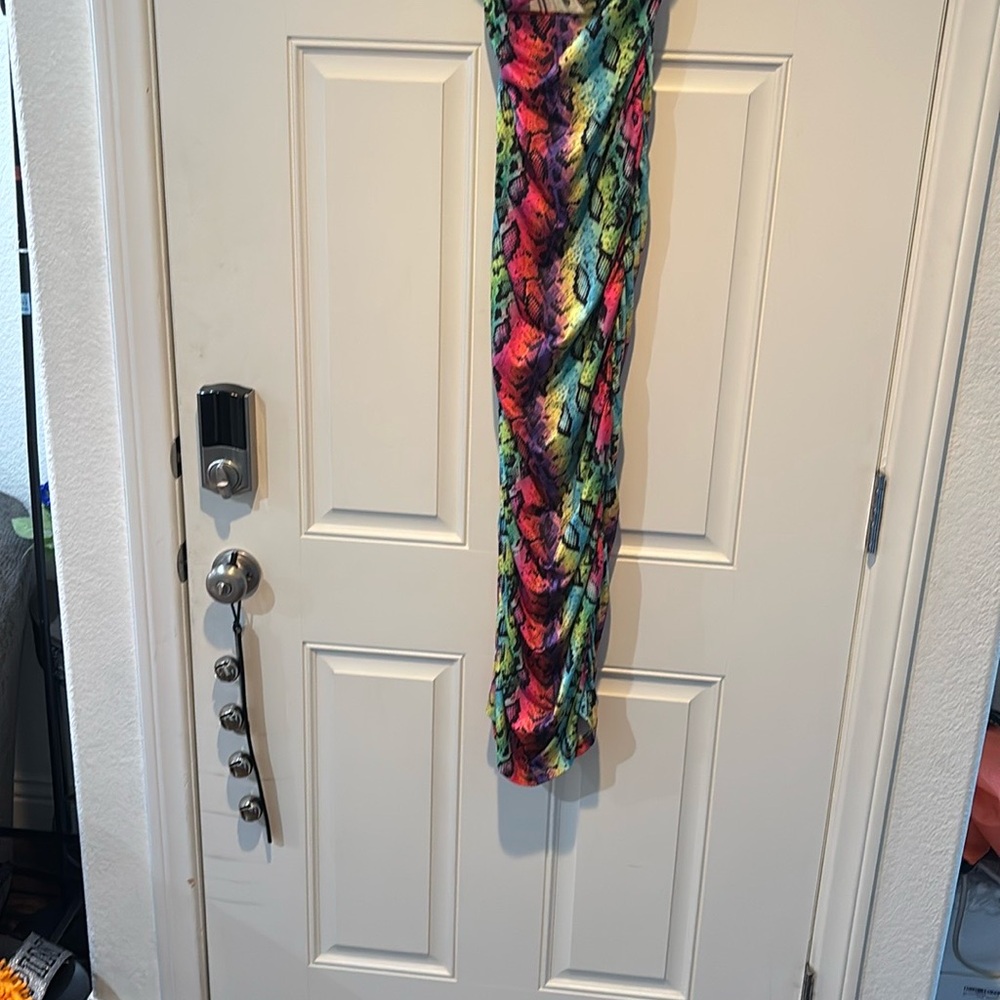 SHEIN SXY Neon Snake Print Dress